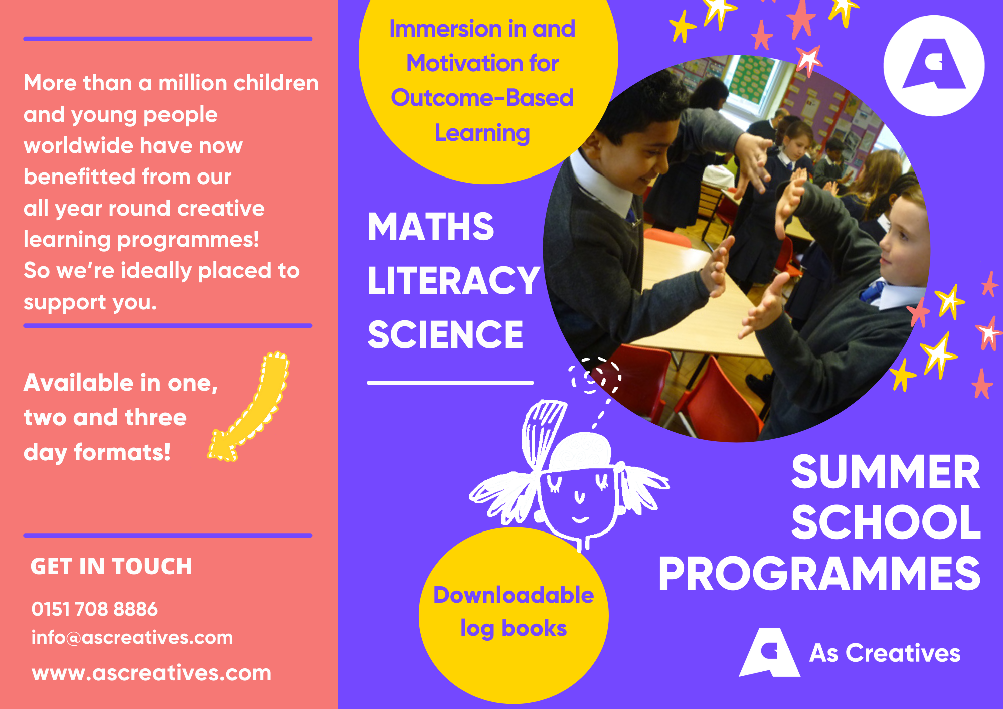 Summer School Programmes 2024 – School Catch Up & Transition Workshops & Programmes