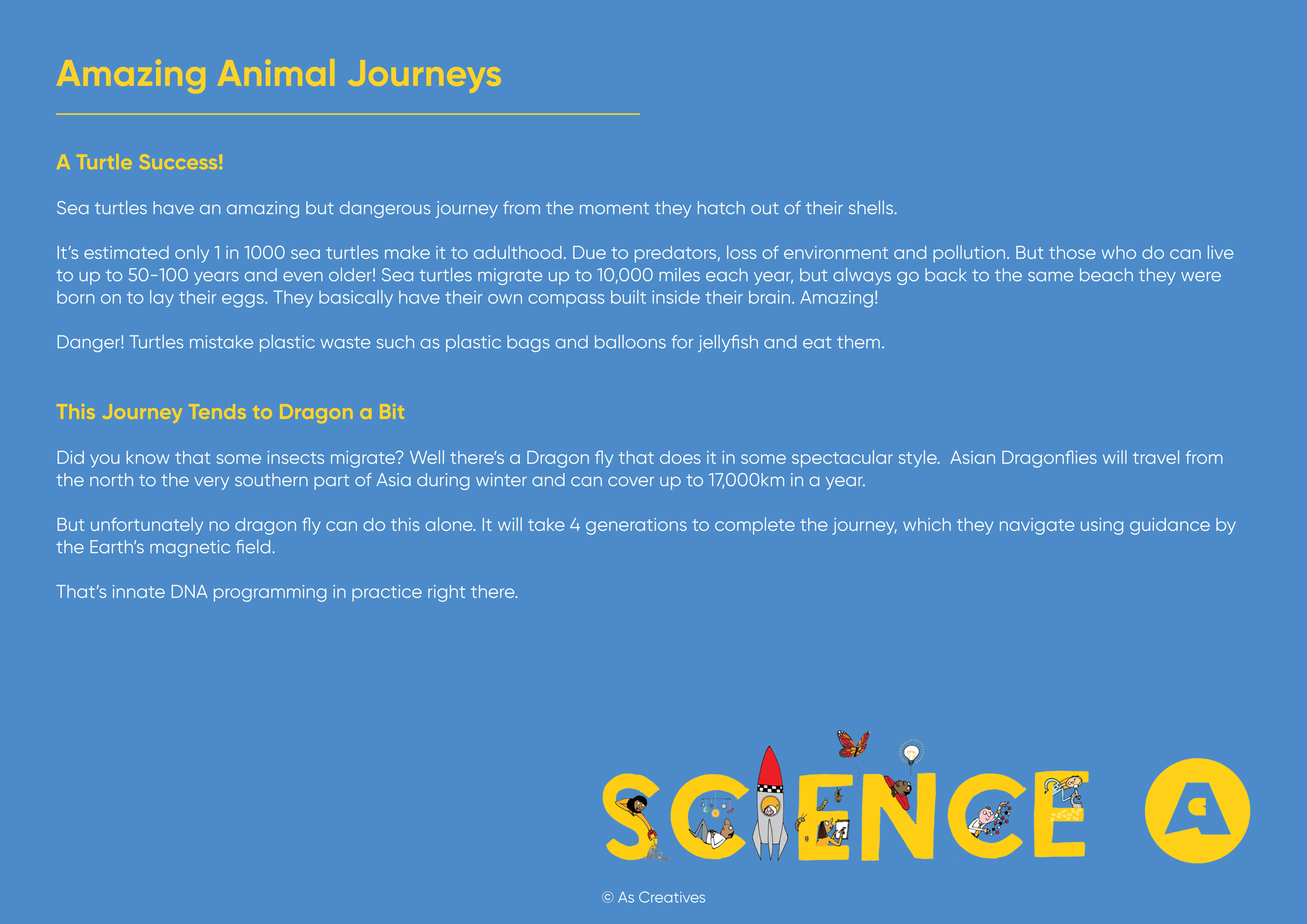 Teaching Resource: Amazing Animal Journeys Teaching Resource: Amazing Animal Journeys